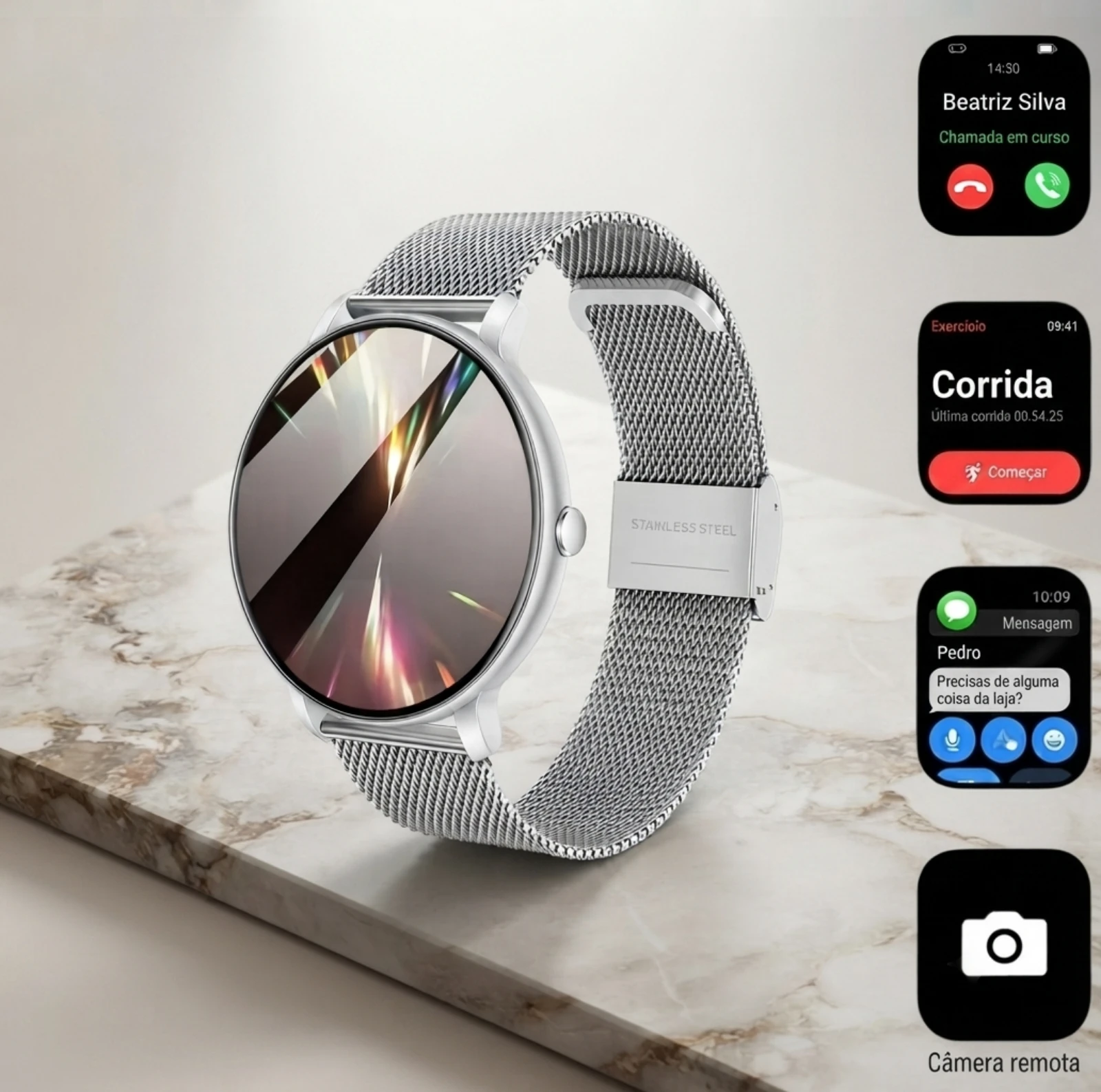 Smartwatch com visor redondo , novo em caixa 
